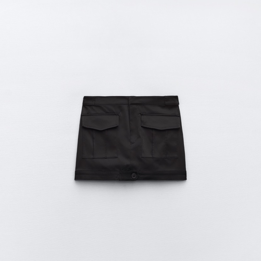 Zara satin effect mini skirt